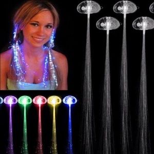🌈LED🌈Light up Hair Barrettes. New. Set of 10!